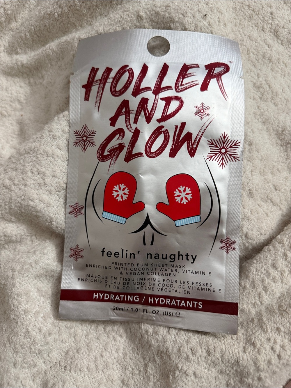 Holler and Glow feelin naughty hydrating bum mask